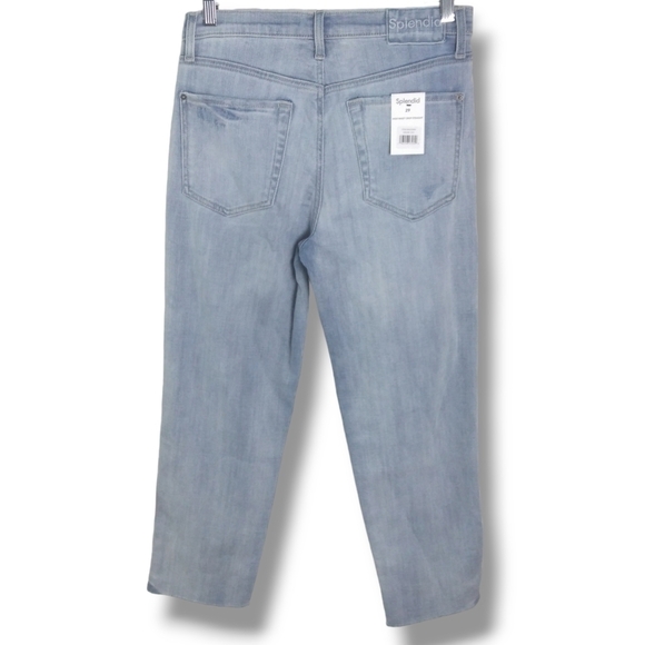 NWT Splendid High Waist Distressed Straight Crop Jean $178 - Picture 9 of 15